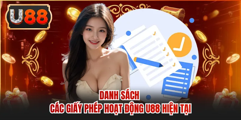 Danh sách các giấy phép hoạt động U88 hiện tại